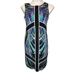 ❤️ 4/$20 Nicole Miller dress Women's small multicolor geometric funky artsy